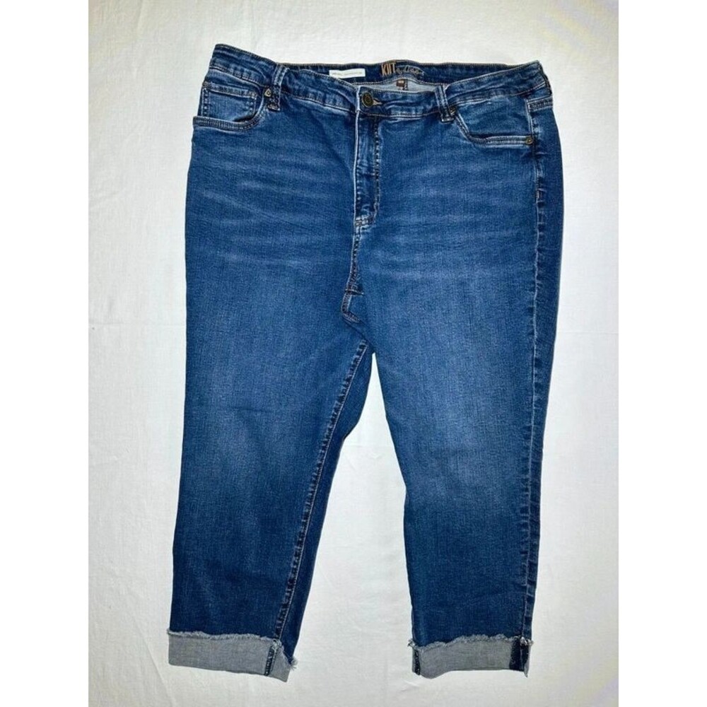 KUT From the Kloth Abigail Crop Straight Leg Jean Capri size 16W